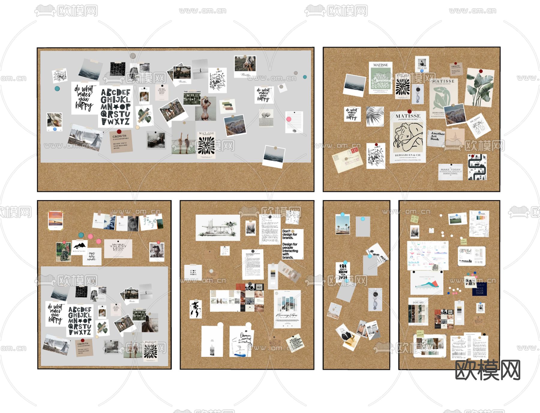 便签板 便利贴 便签su模型下载（渲染图1）