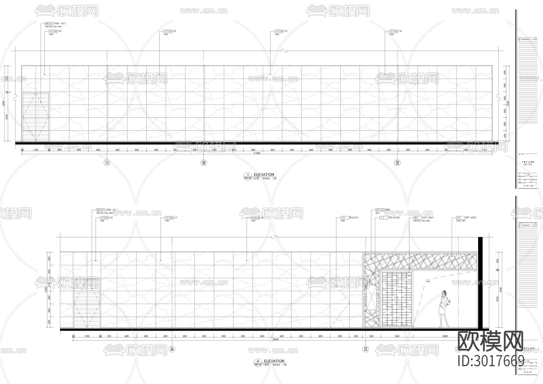 3900㎡餐厅 餐饮空间cad施工图下载（渲染图4）