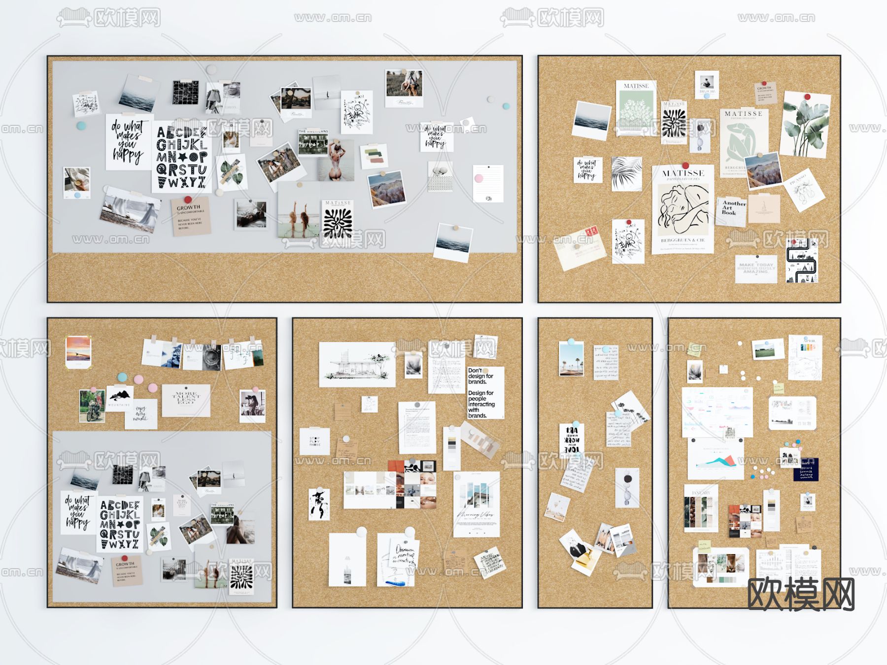 便签板 便利贴 便签su模型下载（渲染图2）