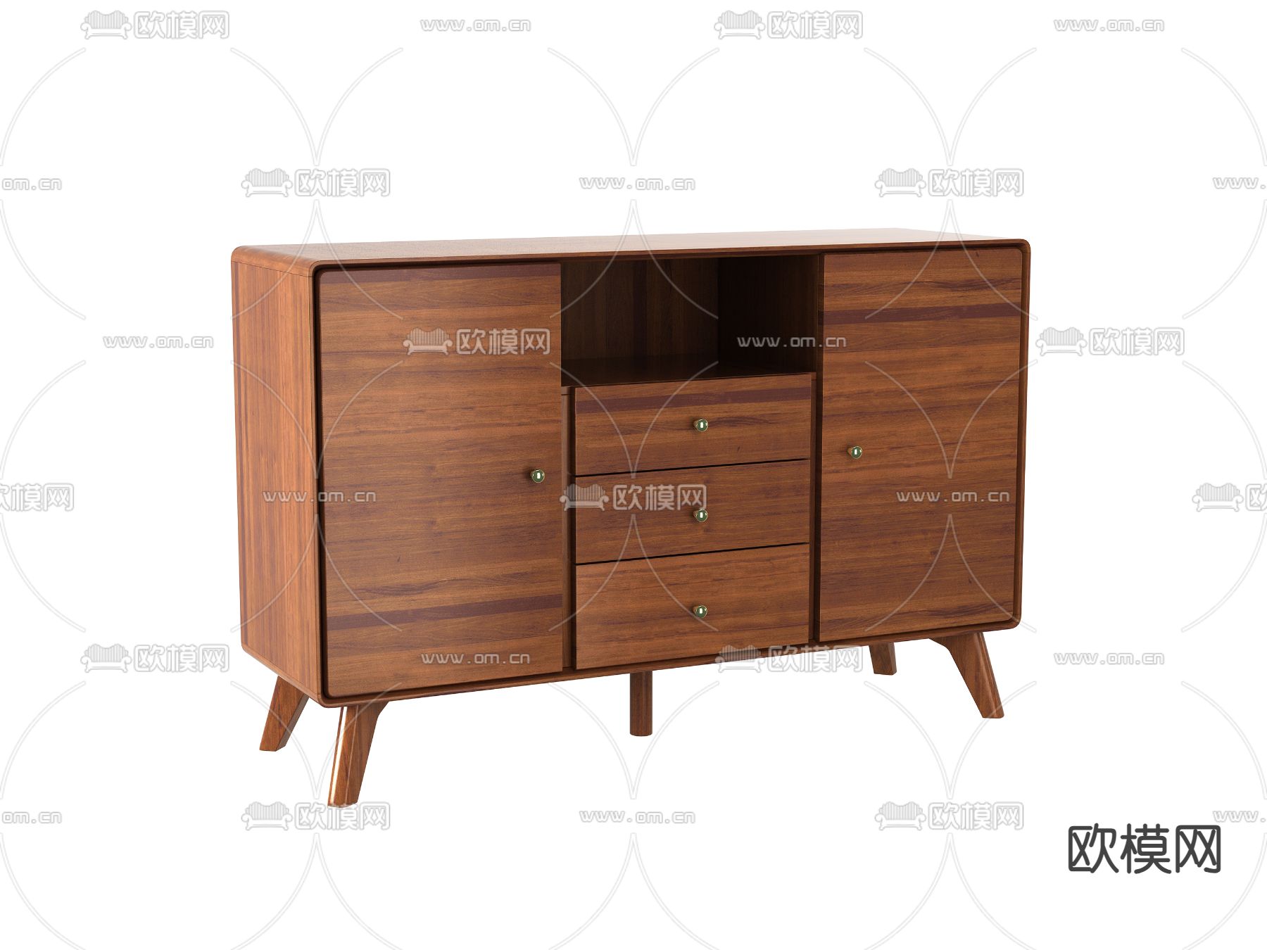 侘寂餐边柜3d模型下载