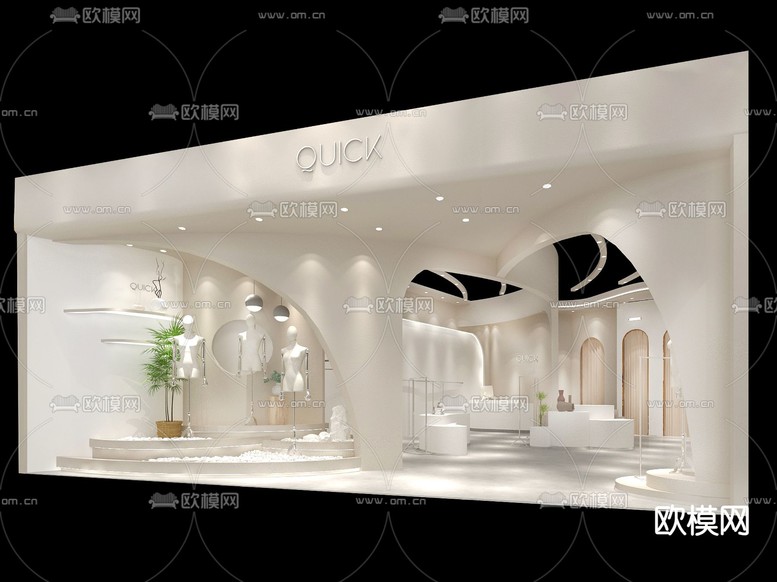 服装店 买手店 女装店3d模型下载(渲染图2)