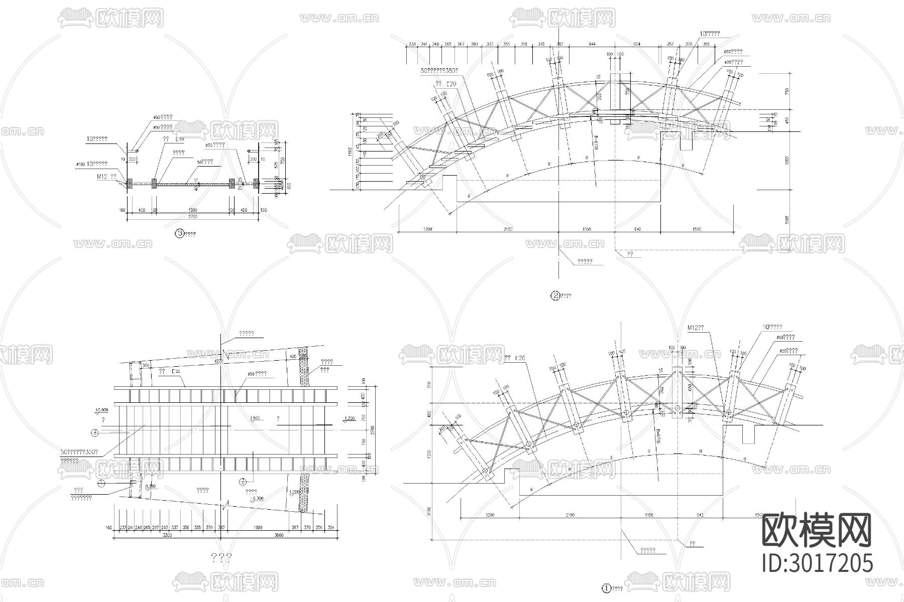 园林 景观 水景 喷泉 水池 跌水 瀑布 汀步 桥 驳岸cad大样图下载（渲染图4）