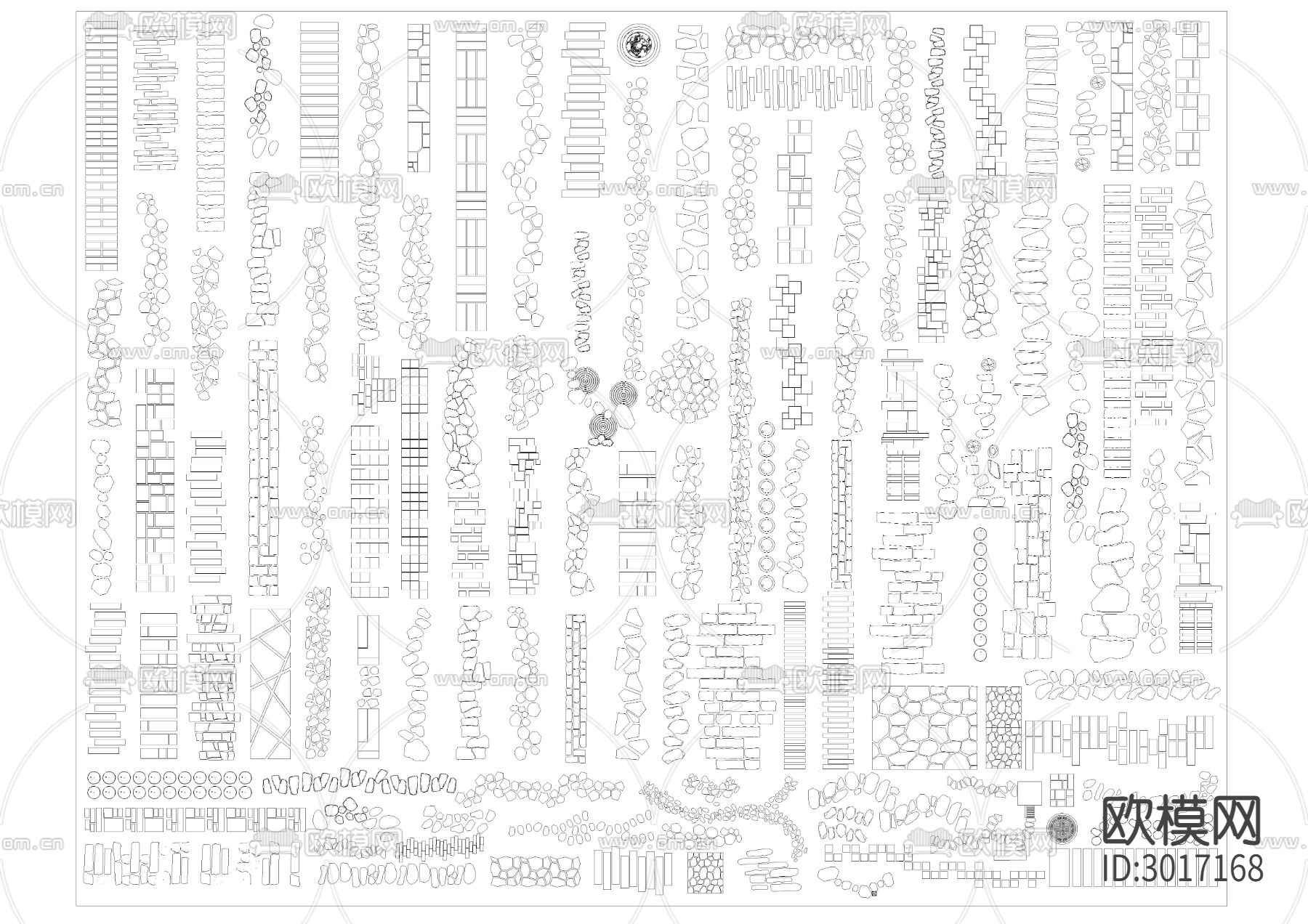 汀步路cad图库下载（渲染图7）