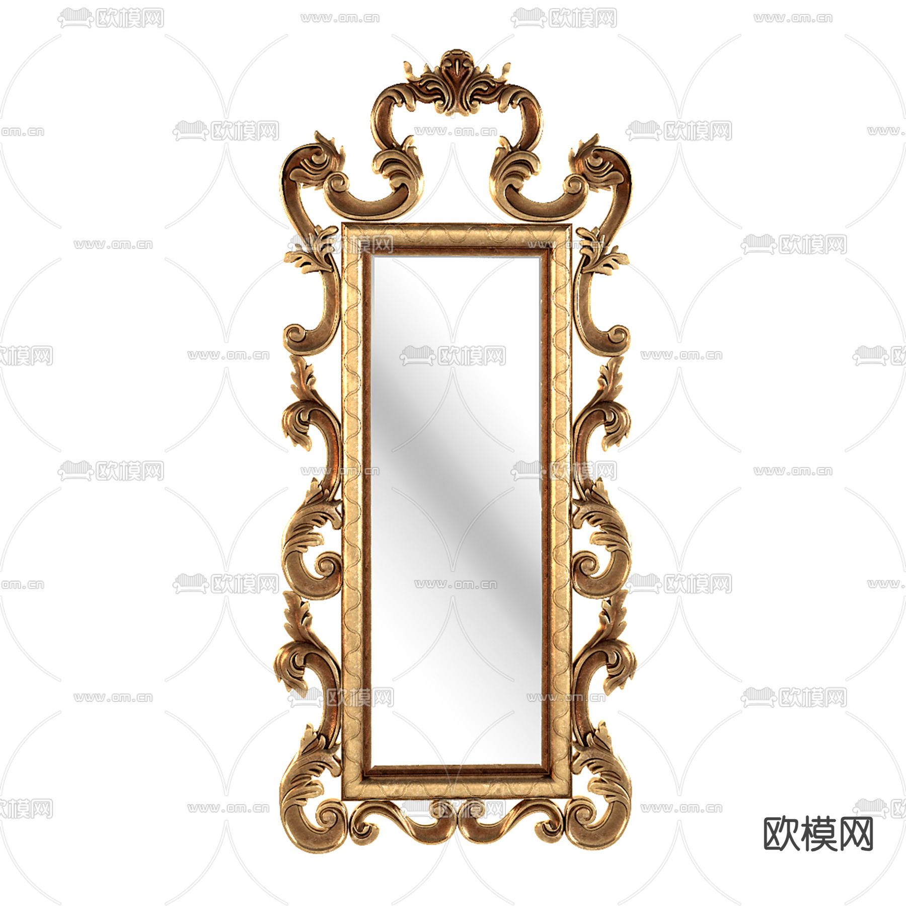 欧式镜子 装饰镜 挂镜3d模型下载