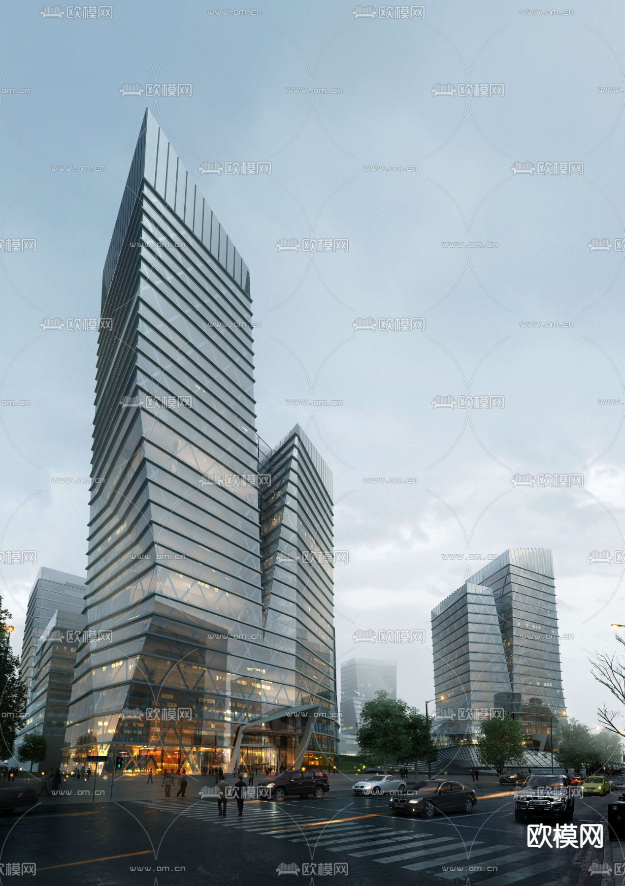 高层办公楼psd下载