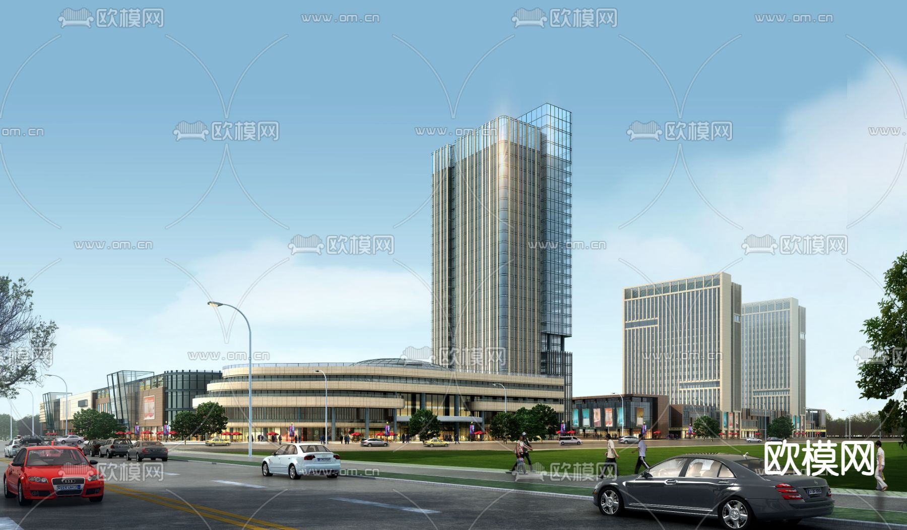 商业办公楼psd下载