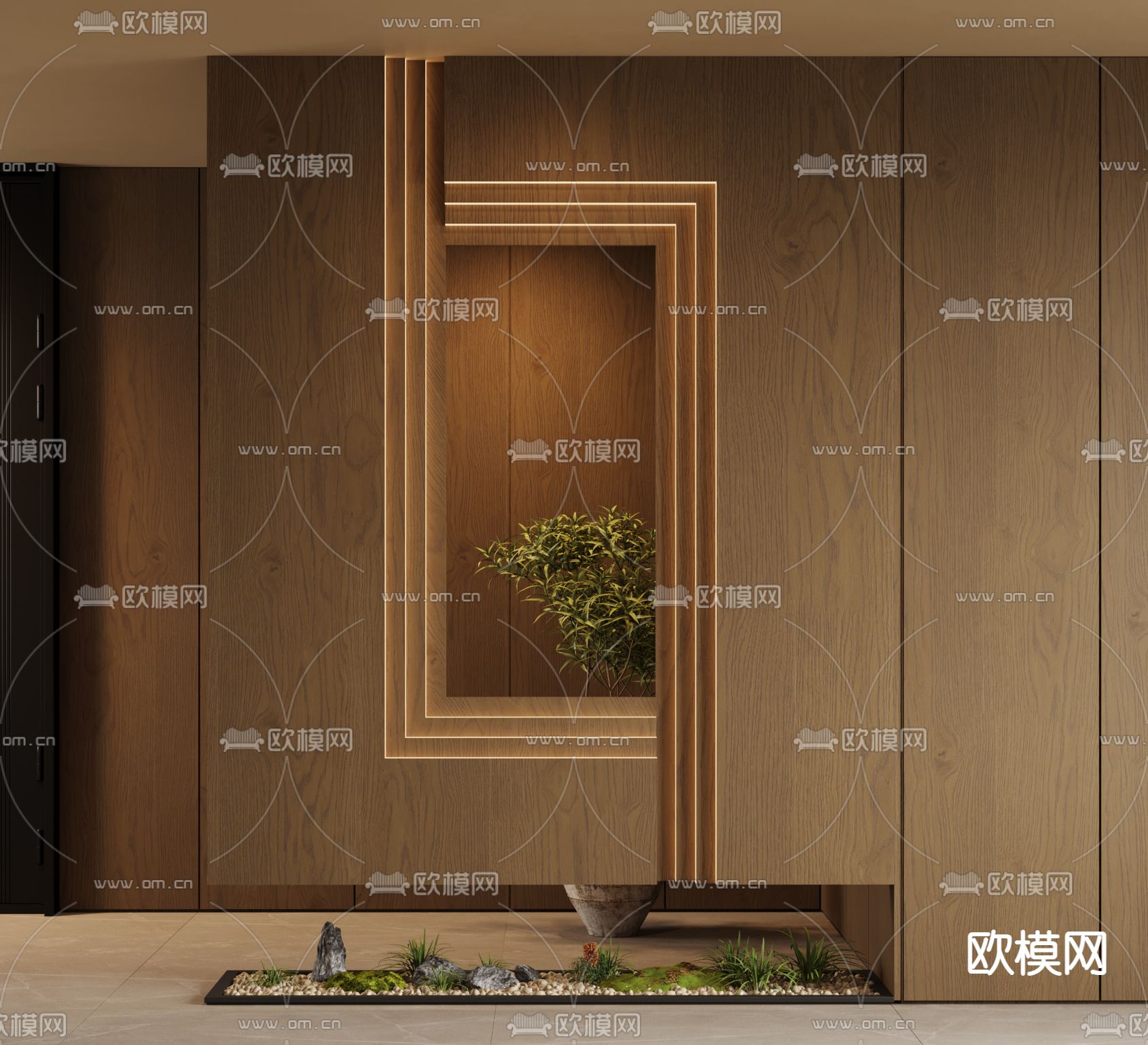 玄关隔断 小品3d模型下载