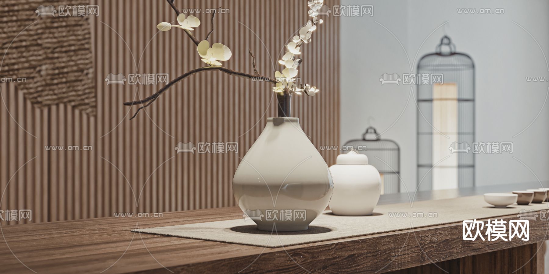 日式客房3d模型下载（渲染图3）