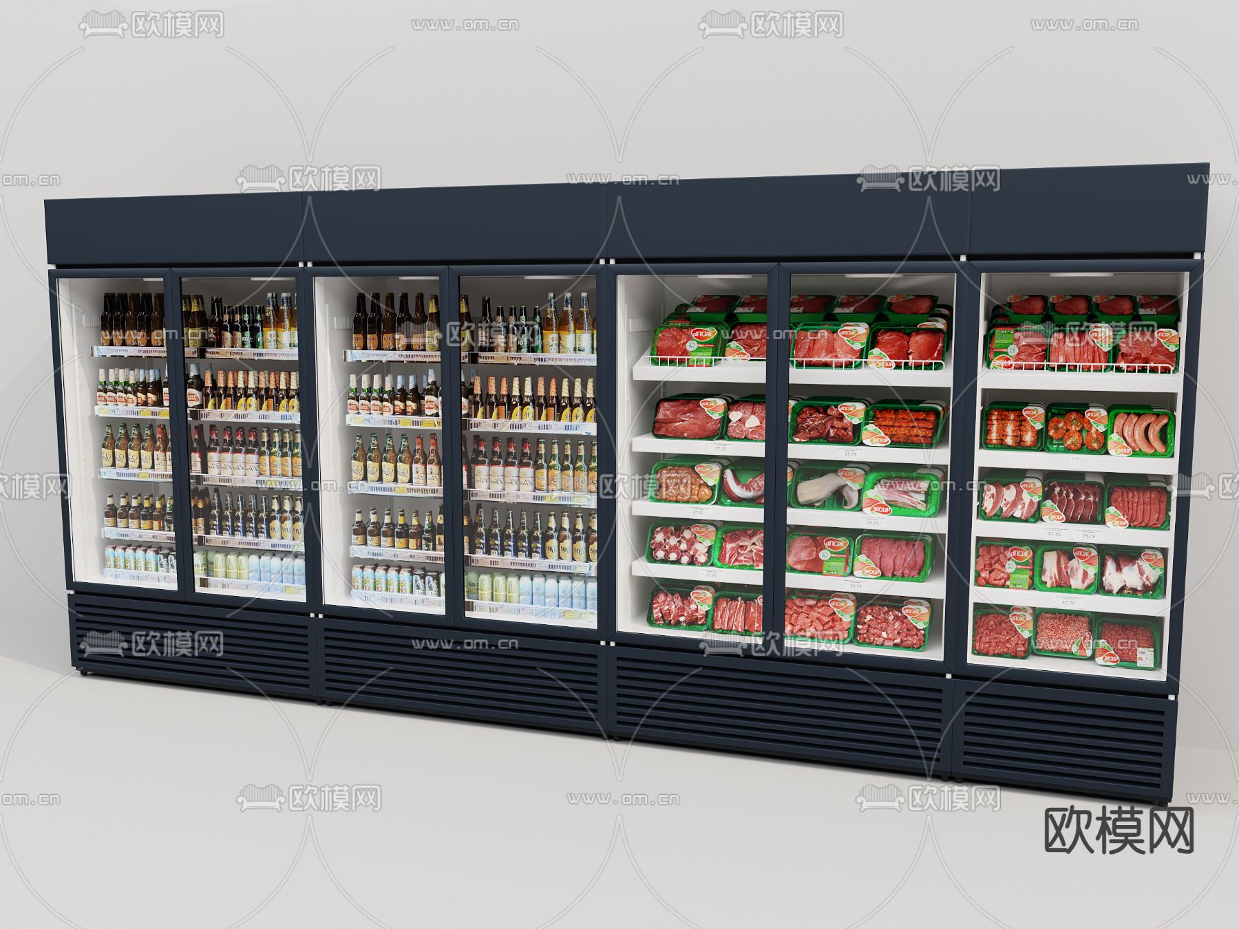冷藏柜 保鲜柜 冷饮柜3d模型下载