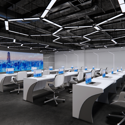  企业办公培训su模型 