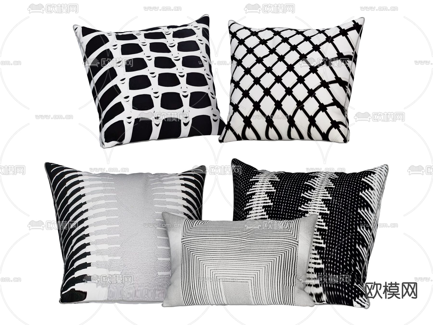 现代抱枕 靠枕 枕头3d模型下载