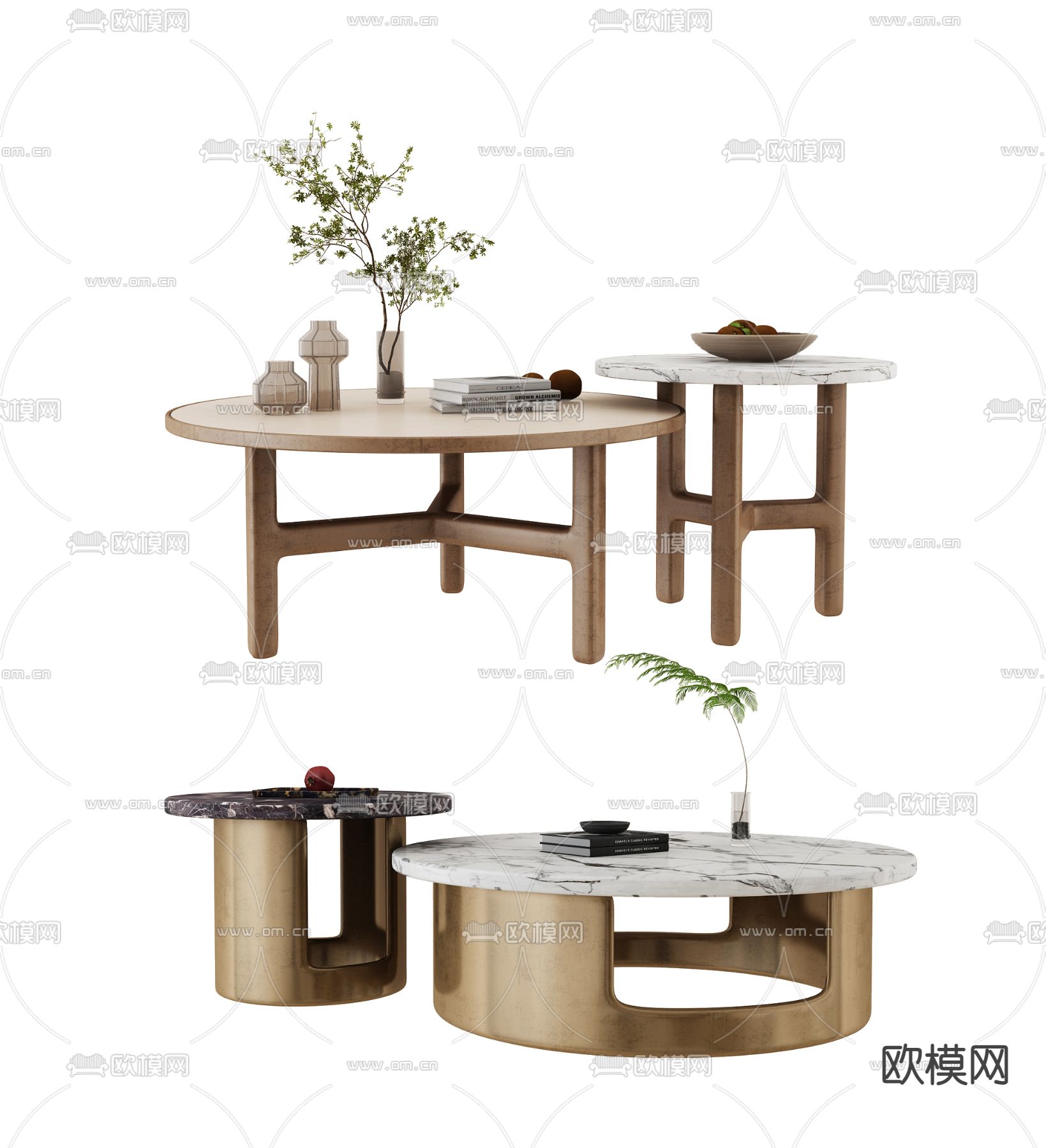 子母茶几3d模型下载