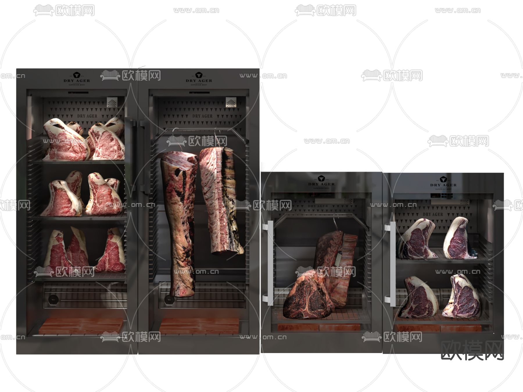 鲜肉冰柜 保鲜柜 冷藏柜3d模型下载
