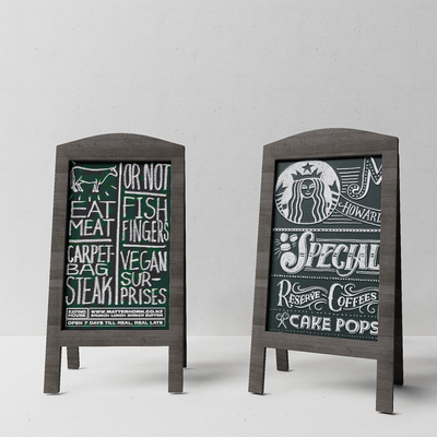  黑板招牌 黑板 广告牌su模型 