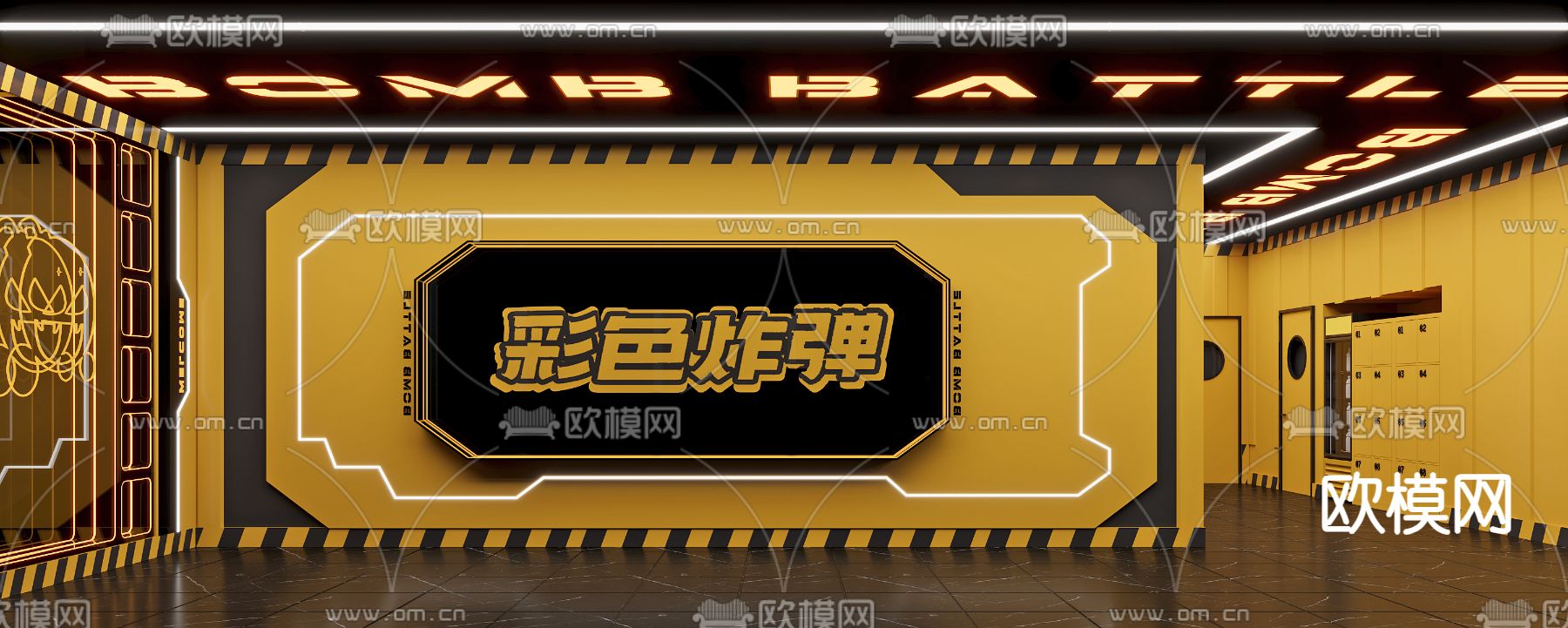 工业风剧本杀 游戏房3d模型下载（渲染图6）