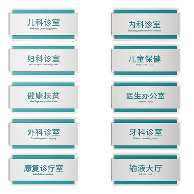  现代医院指示牌 标识牌 导视牌 门牌su模型 