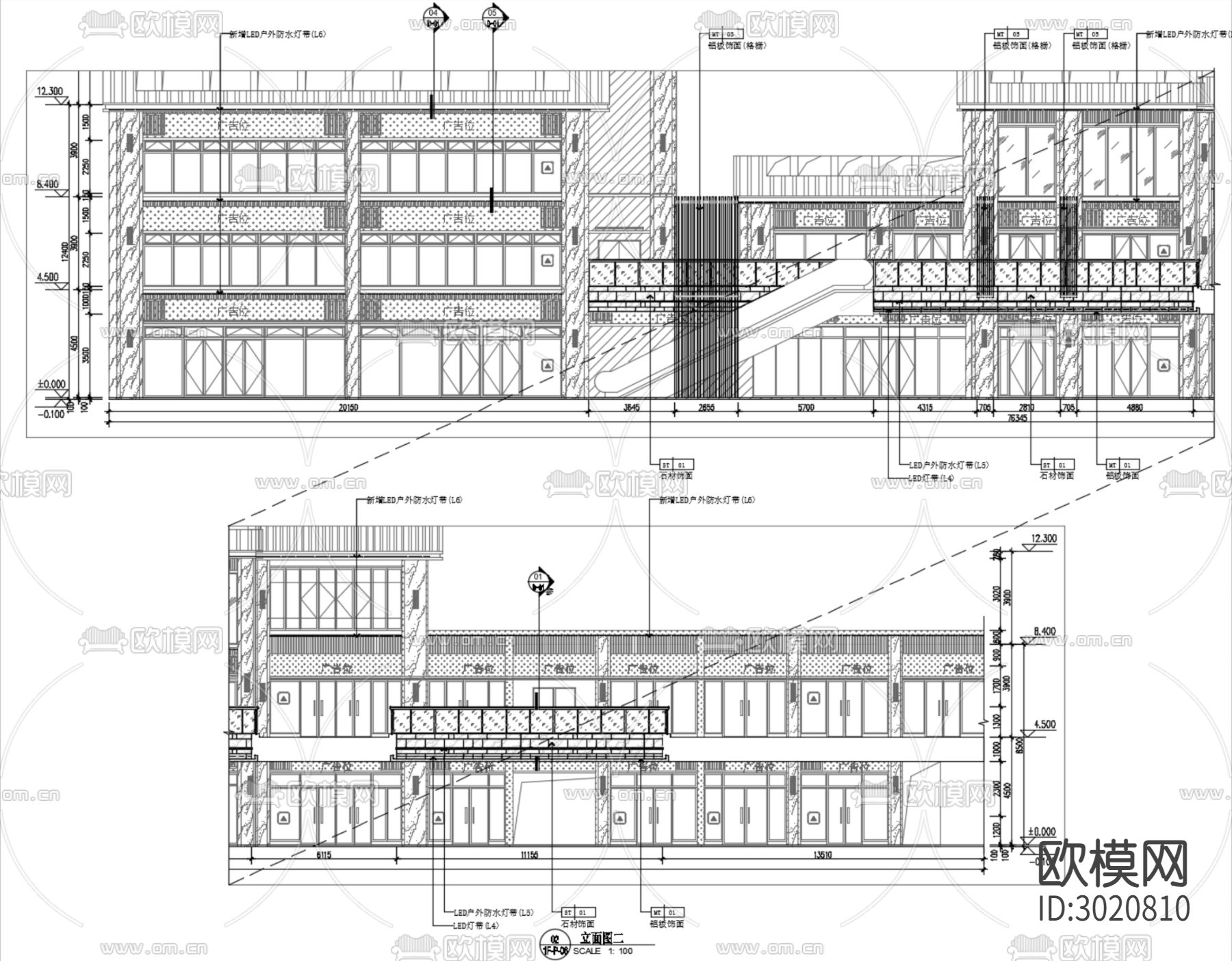 户外广场商业街区cad施工图下载（渲染图9）