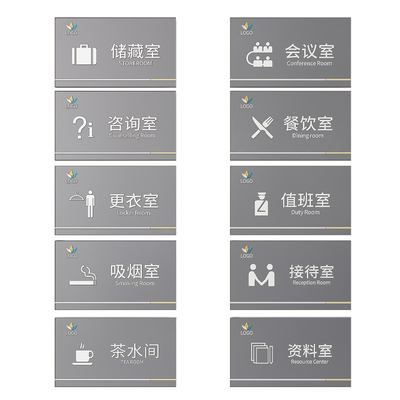  企业指示牌 标识牌 导视牌 门牌su模型 