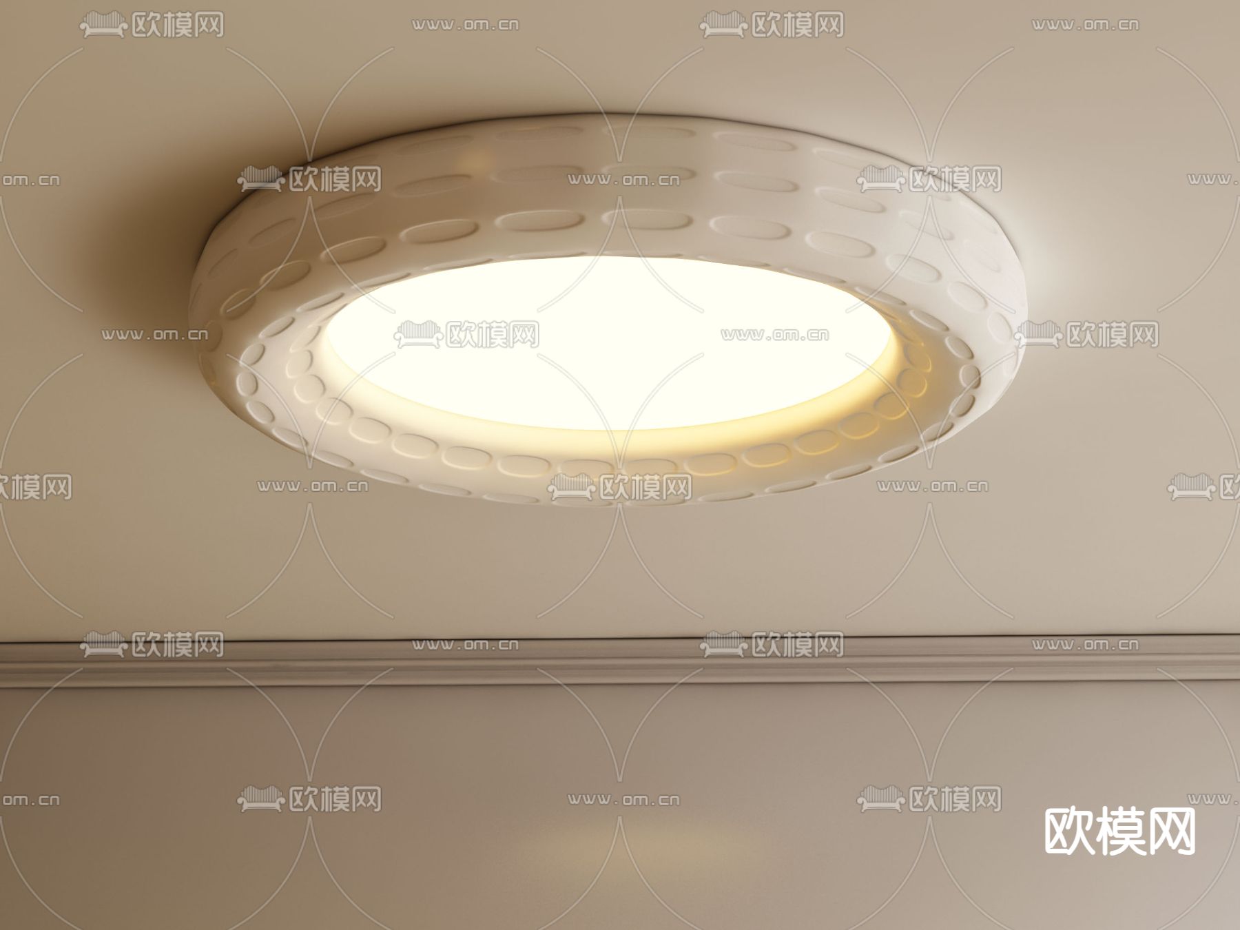 几何吸顶灯 卧室灯 客厅灯3d模型下载