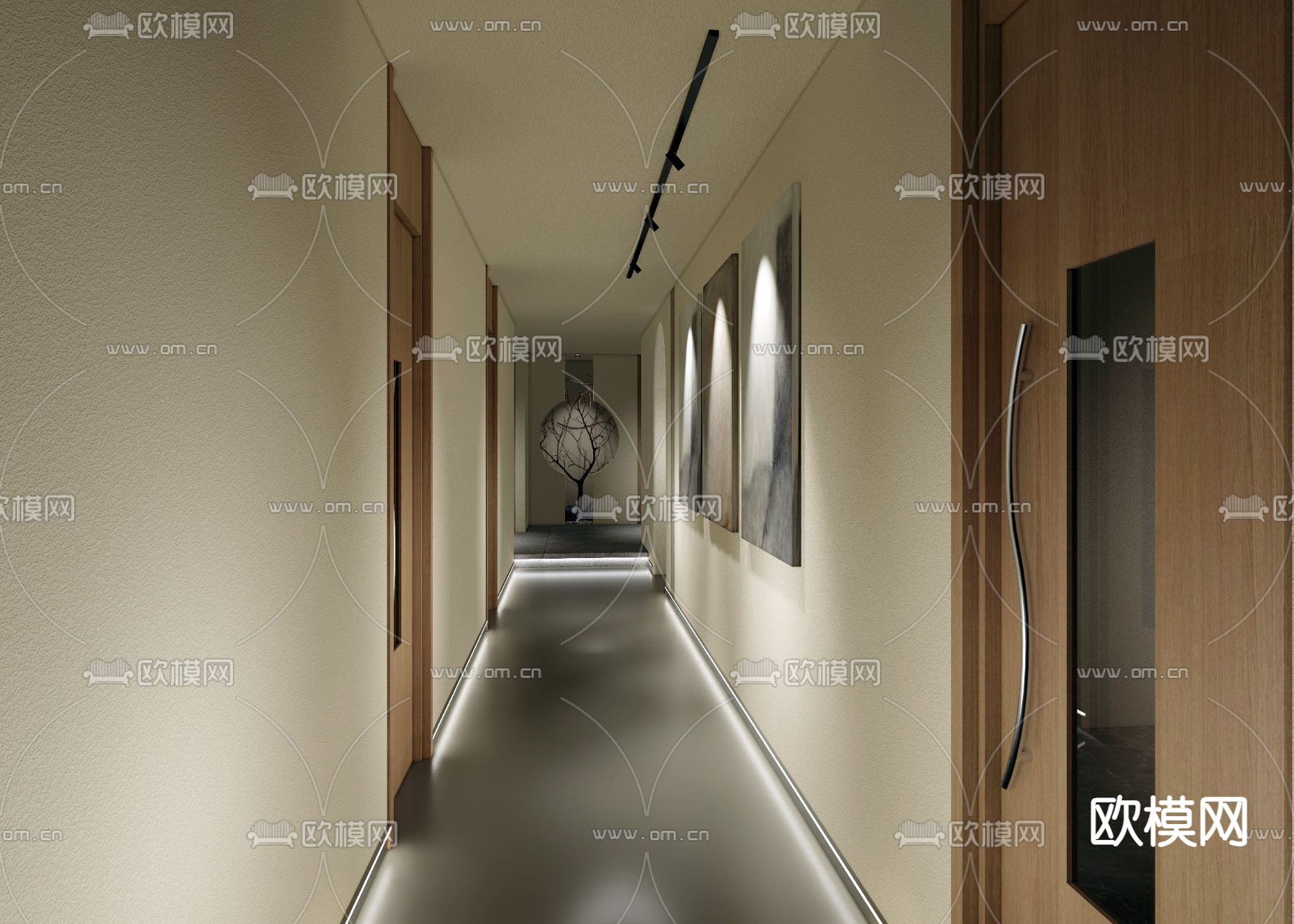 侘寂风 公共厕所 洗手台su模型下载（渲染图4）