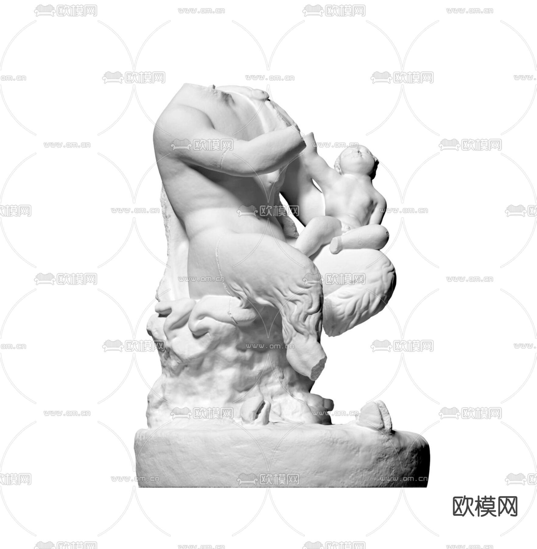 欧式罗马人物雕塑 摆件su模型下载