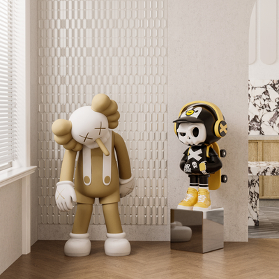  潮玩 公仔雕塑 玩偶 摆件su模型 