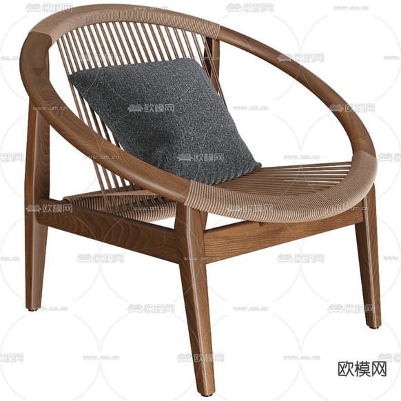 Frida 中古风椅子 休闲椅3d模型下载(渲染图1)