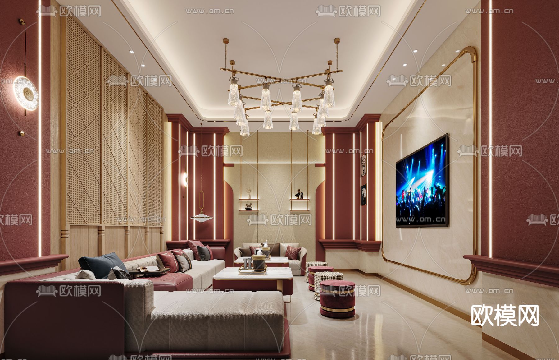 KTV包间 夜总会 酒吧3d模型下载