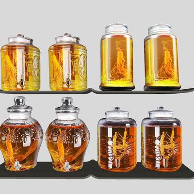  药酒 泡酒su模型 