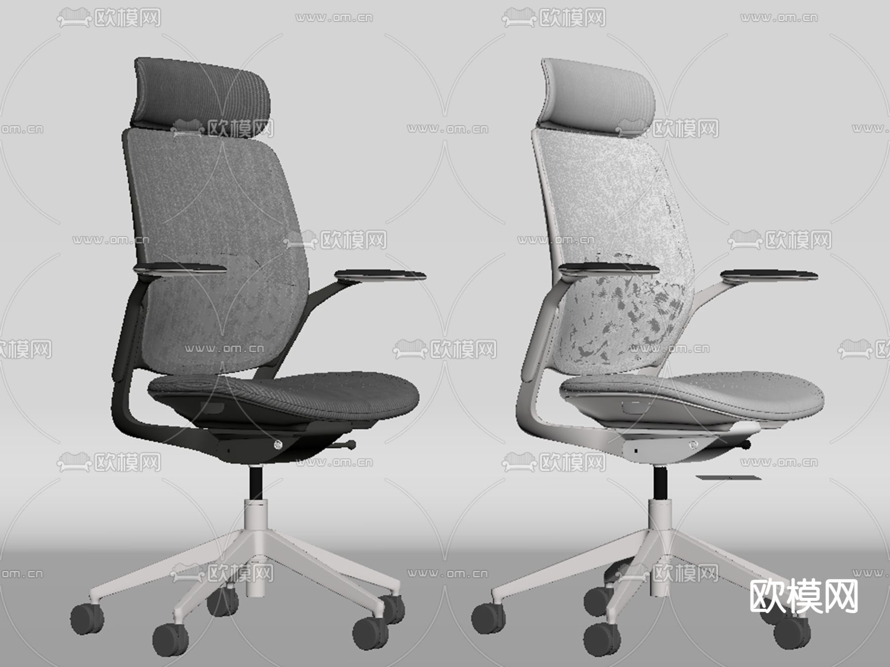 现代办公椅 电脑椅 会议椅su模型下载（渲染图2）