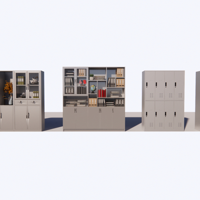  现代办公柜su模型 