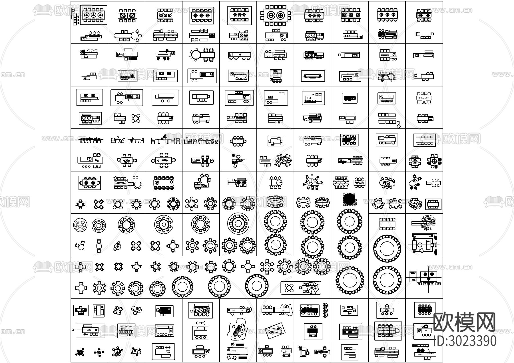 现代家具cad图库下载（渲染图2）