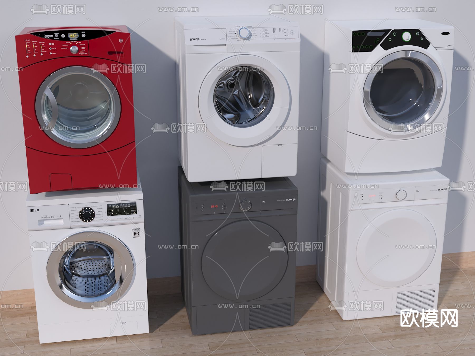 滚筒洗衣机 迷你洗衣机3d模型下载