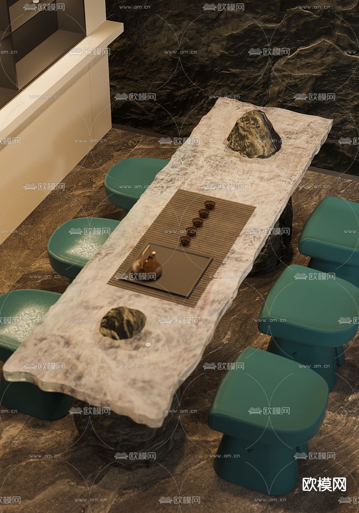 现代地下室 品酒室 休闲室3d模型下载（渲染图8）