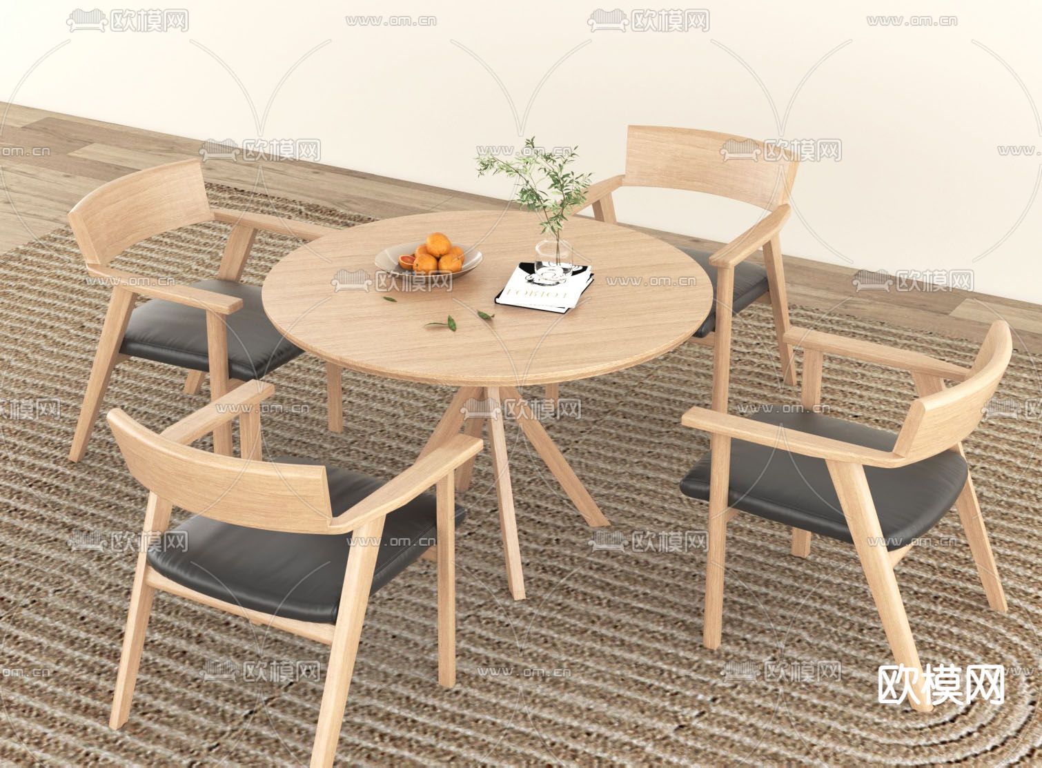 休闲桌椅 洽谈桌椅3d模型下载