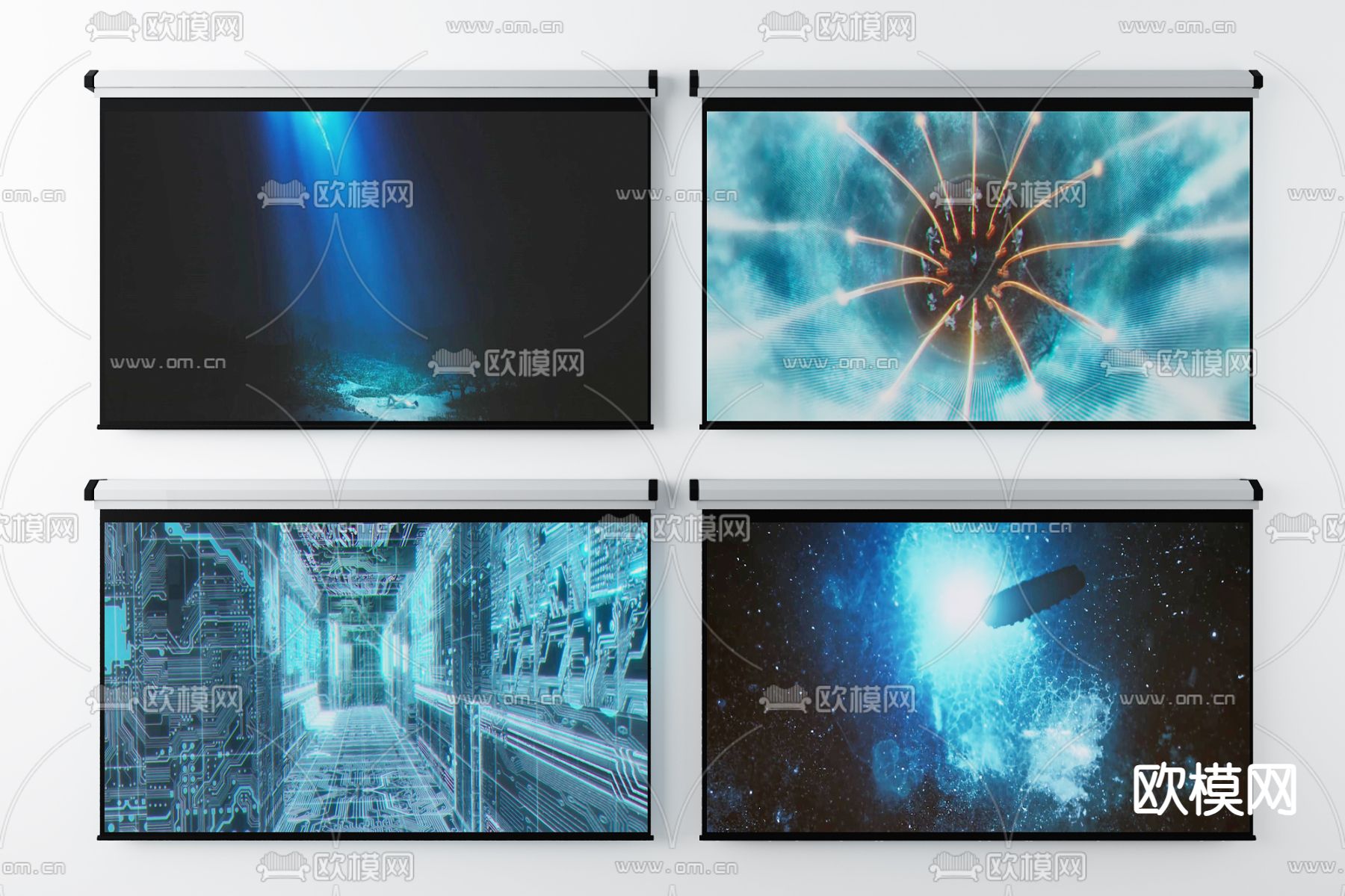 投影仪 幕布3d模型下载