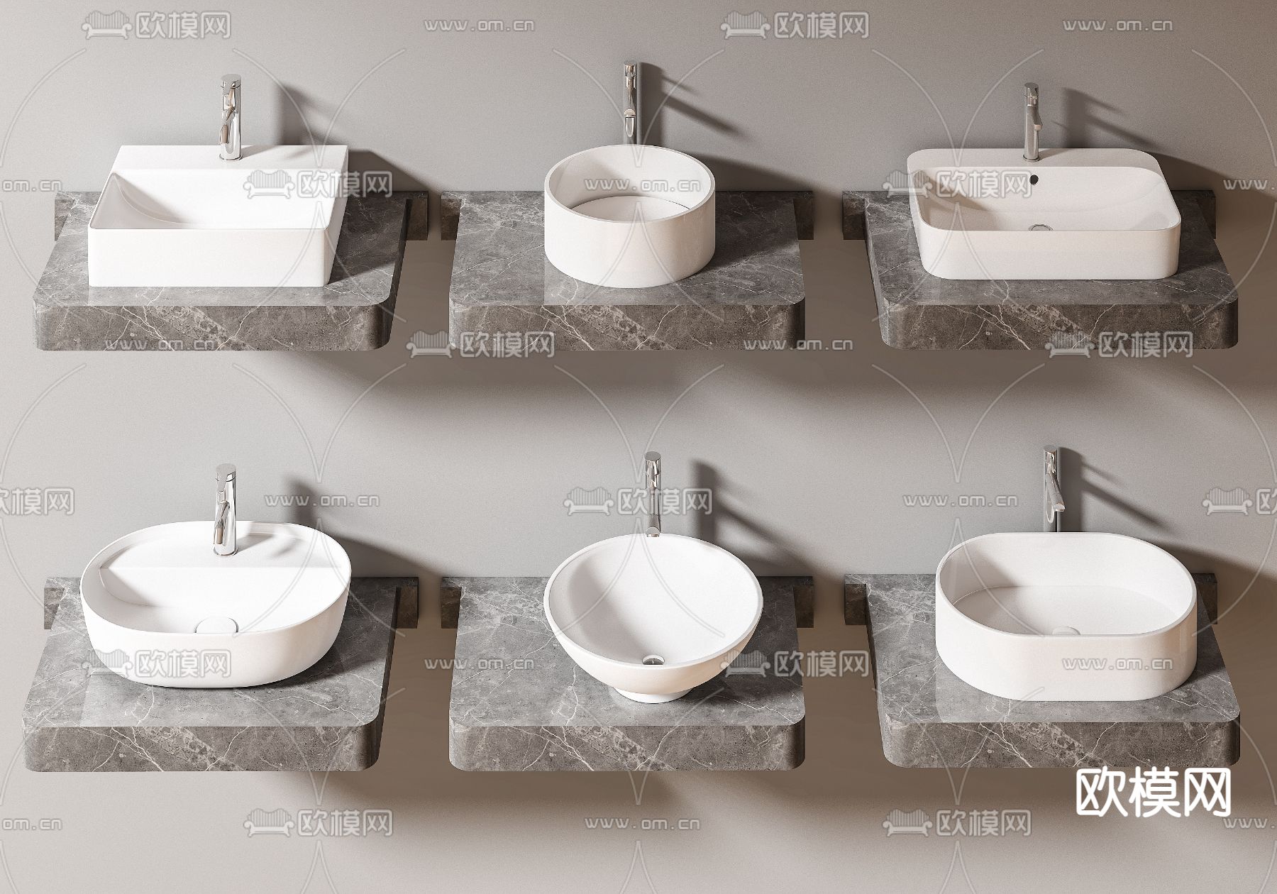 洗手盆 洗面盆 台上盆su模型下载（渲染图2）