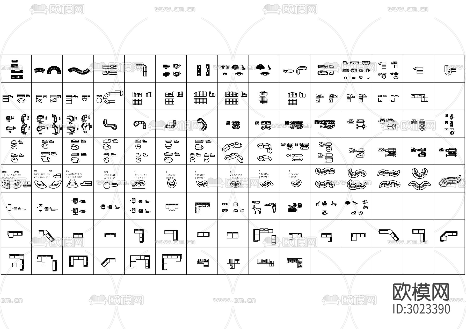 现代家具cad图库下载（渲染图4）