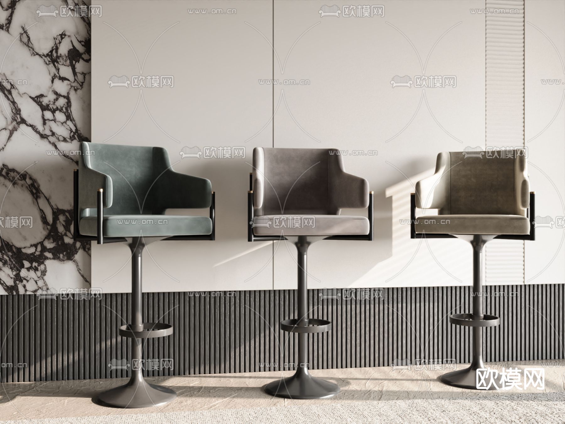 现代吧椅 吧凳 高脚凳3d模型下载