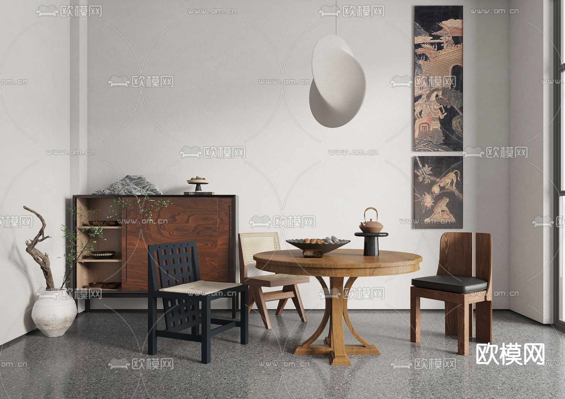 休闲桌椅 洽谈桌椅3d模型下载