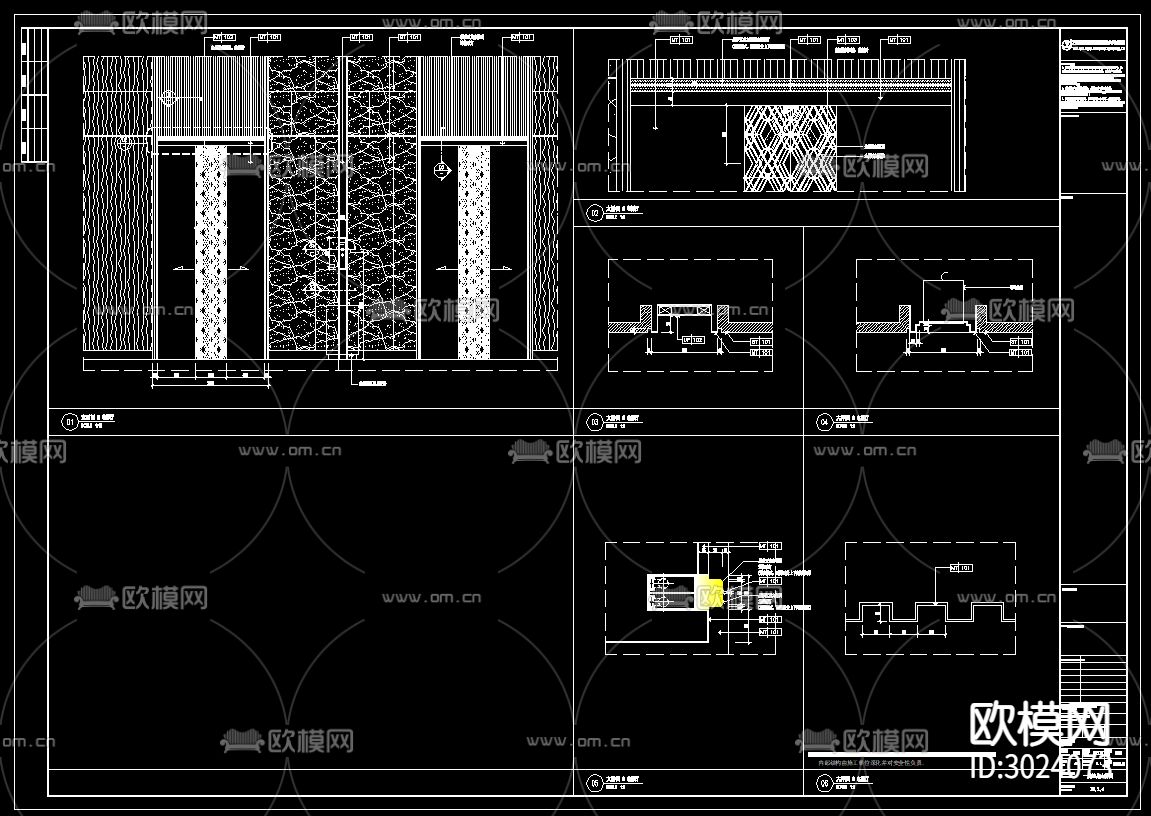 万达电梯cad大样图下载（渲染图6）