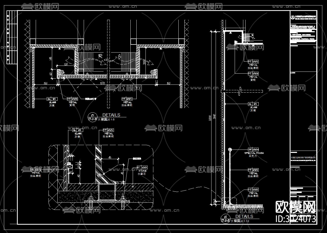 万达电梯cad大样图下载（渲染图4）