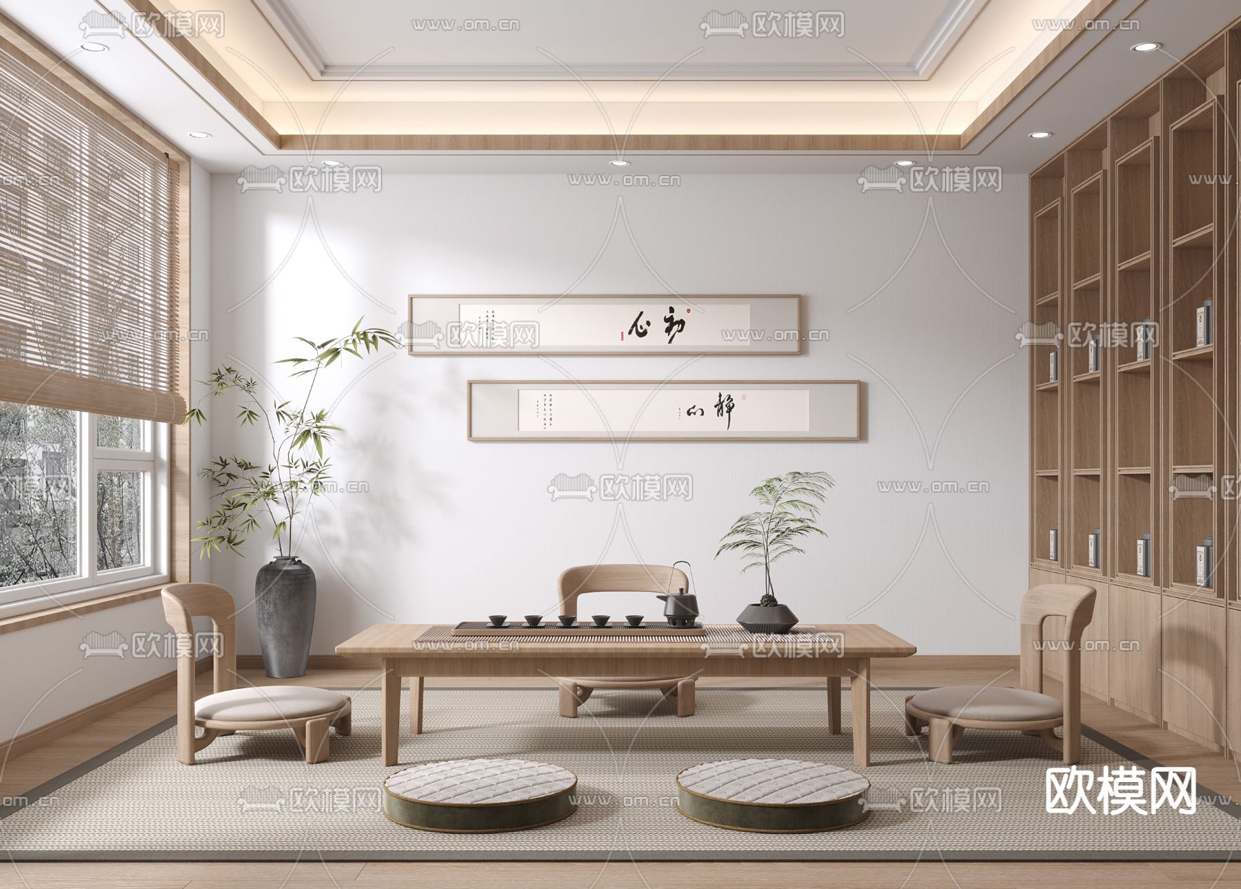 日式茶室3d模型下载