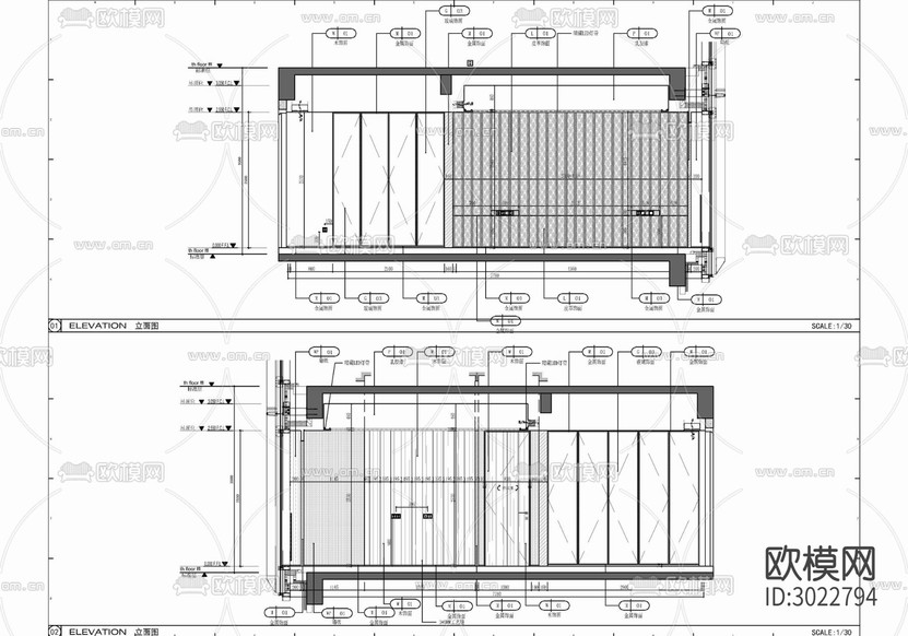 160㎡家裝私宅大平層cad施工圖下載(渲染圖6)