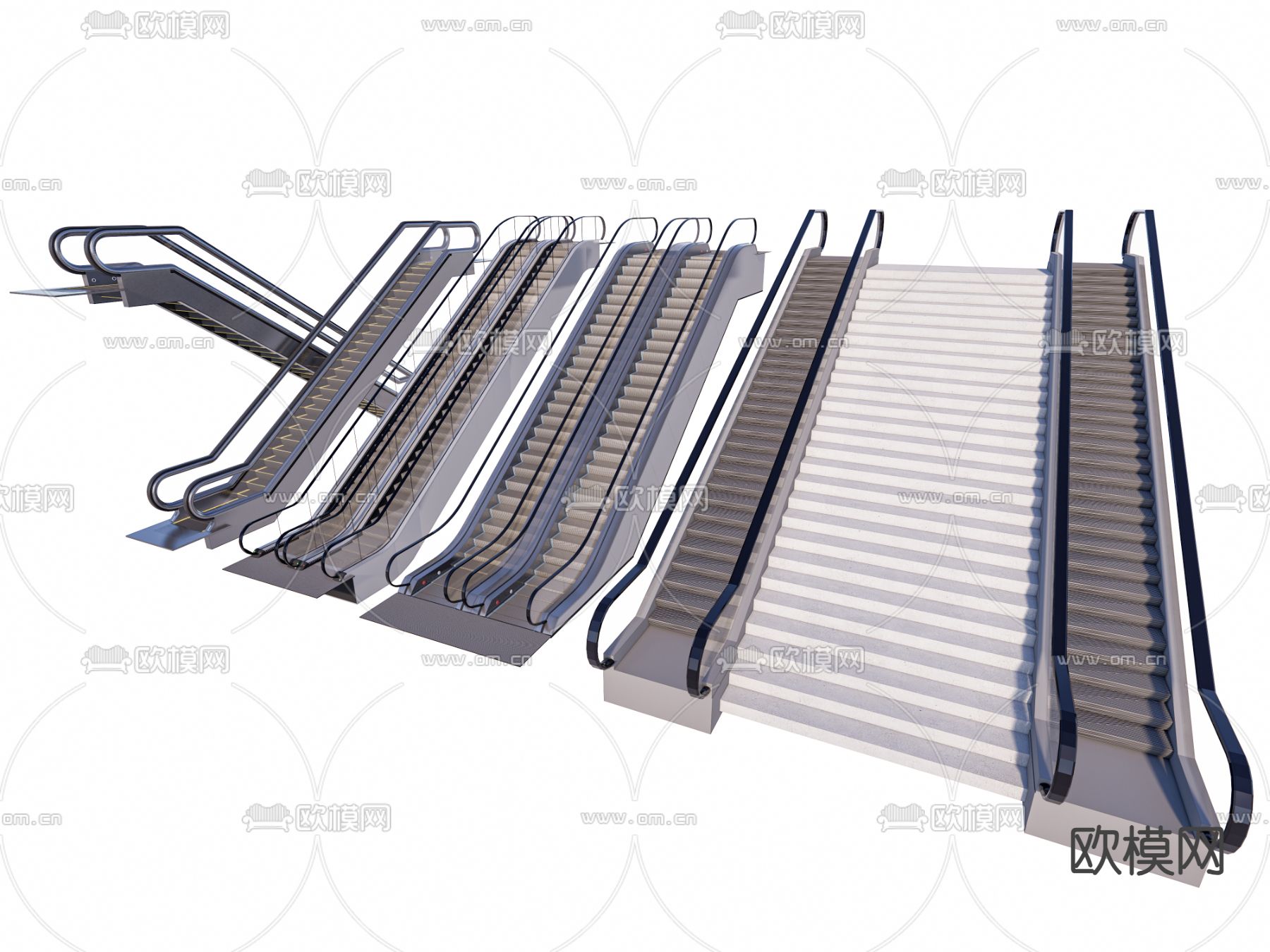 现代自动扶梯 电梯 电动扶梯su模型