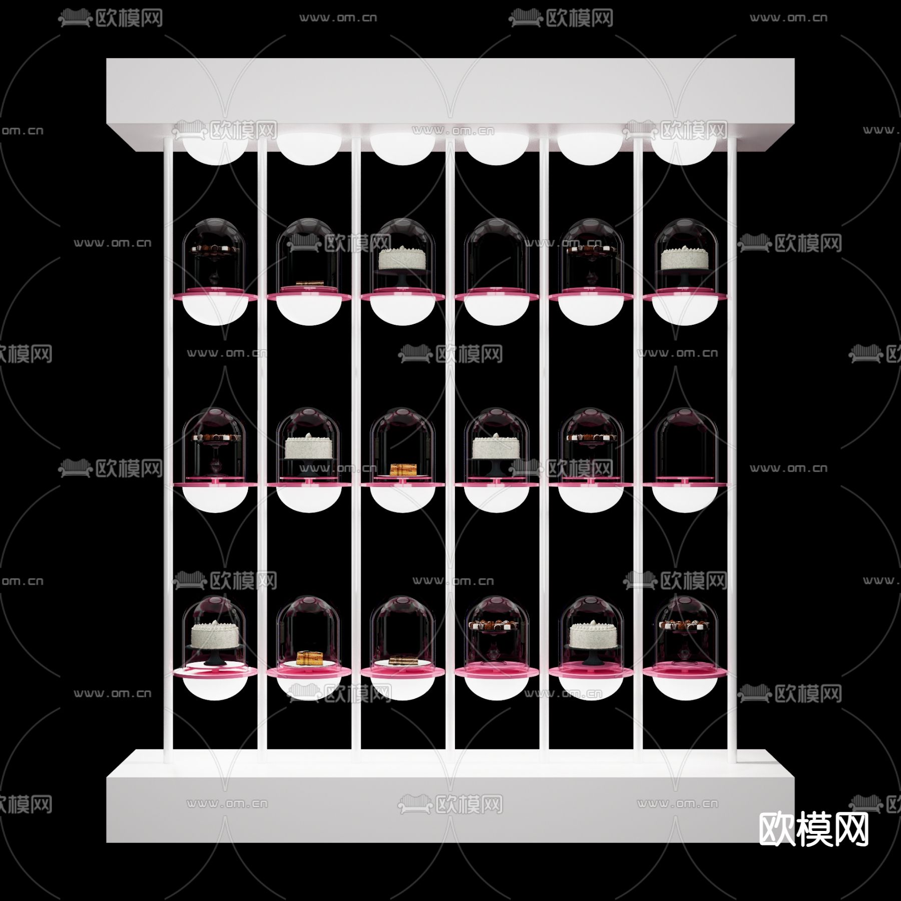 蛋糕展架su模型下载