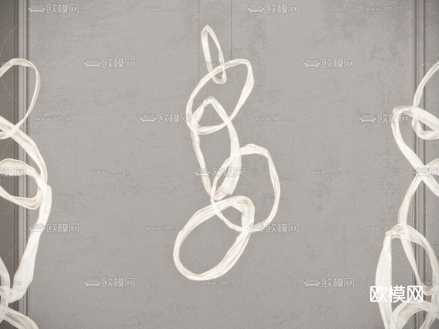 飘带吊灯 吊线灯 装饰灯3d模型下载