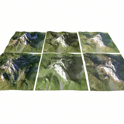 雪山 自然山脉 地形山脉su模型