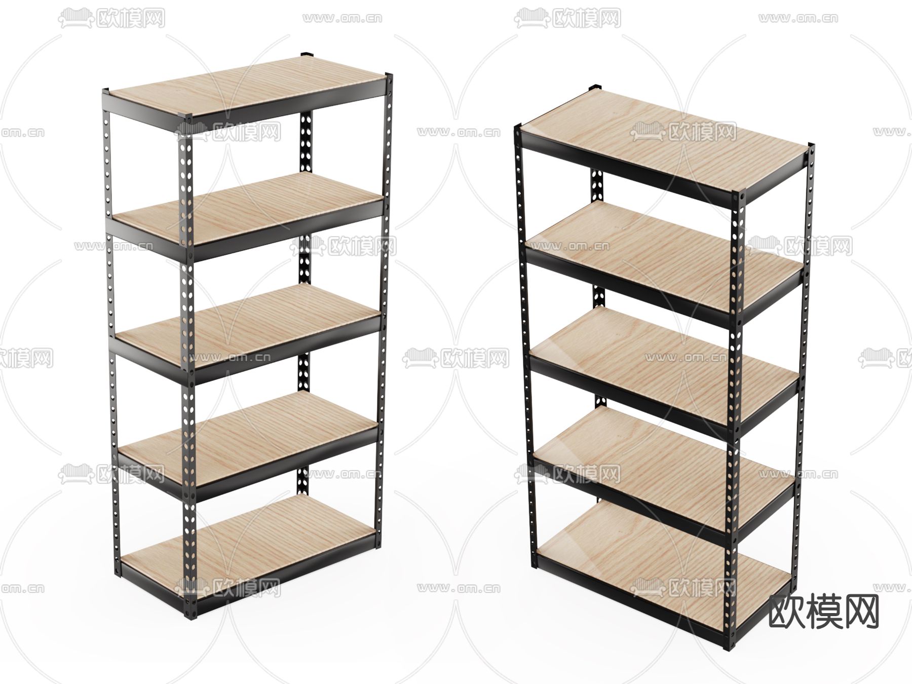 铁架书柜su模型下载（渲染图2）