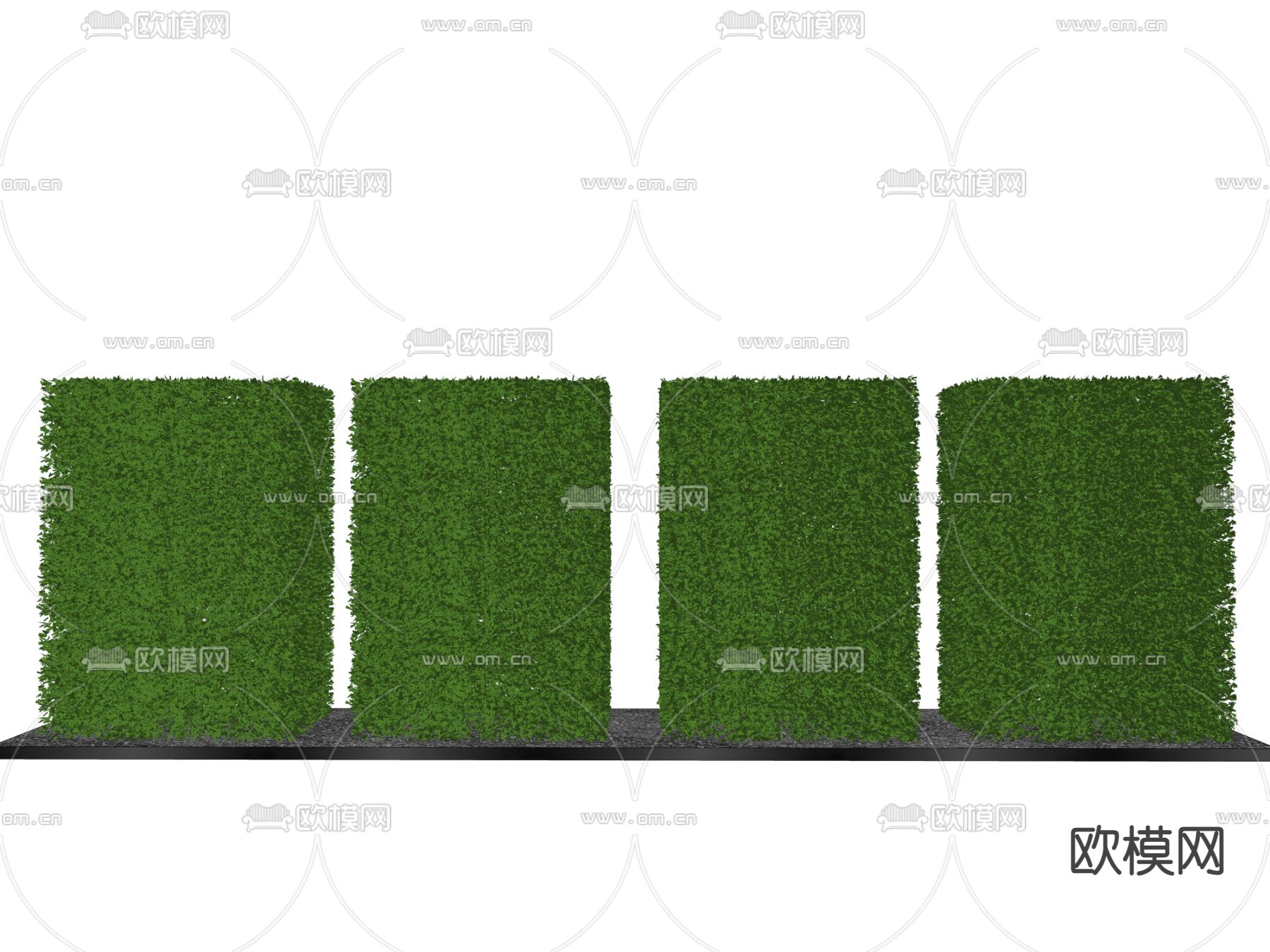 绿植墙 植物隔断 植物墙su模型下载